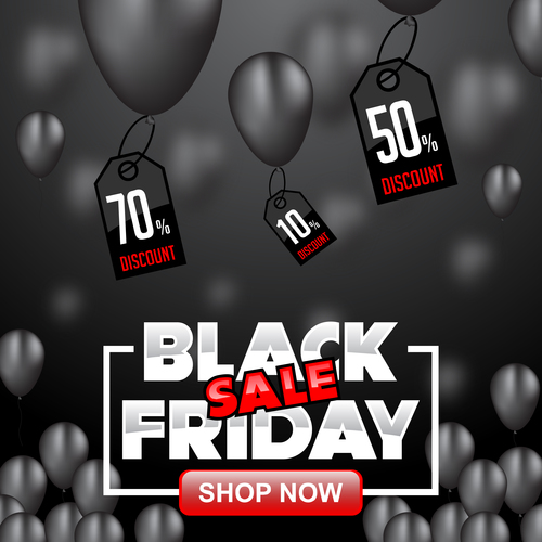 black friday special sale poster vector template 03
