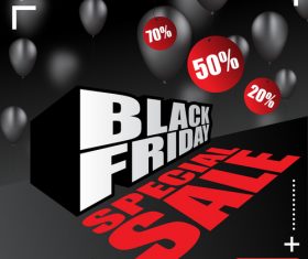black friday special sale poster vector template 05