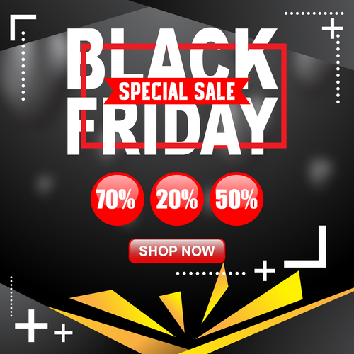 black friday special sale poster vector template 06
