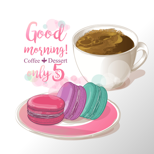 breakfast design elements vectors 03