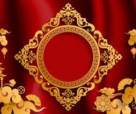 chinese ethnic styles backgrounds vector 01