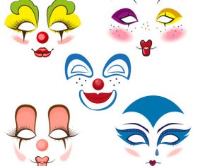 clown face illustration vector