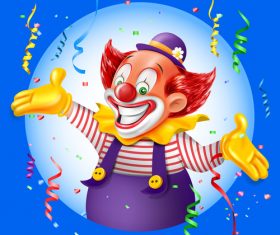 clown with festival background vector