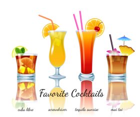 favarite cacktall vector background design 01