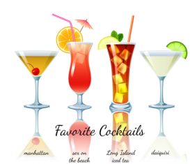 favarite cacktall vector background design 02