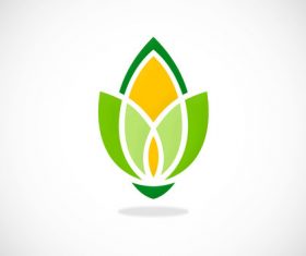 flower plant ecology organic abstract vector logo