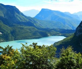 picturesque landscape of lakes Stock Photo 03