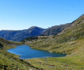 picturesque landscape of lakes Stock Photo 04