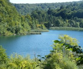 picturesque landscape of lakes Stock Photo 05