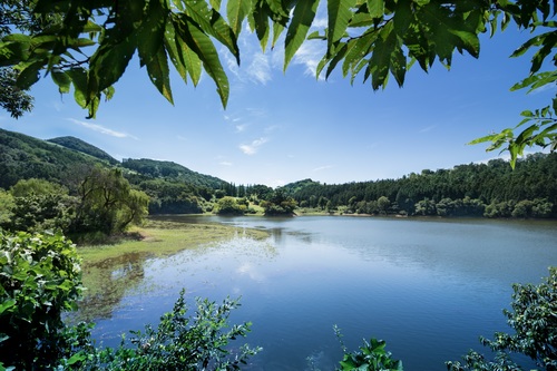 picturesque landscape of lakes Stock Photo 06