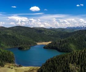 picturesque landscape of lakes Stock Photo 07