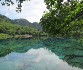 picturesque landscape of lakes Stock Photo 08