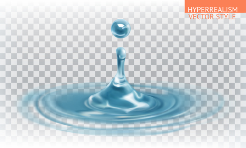 simple water splash with transparency vector style 04