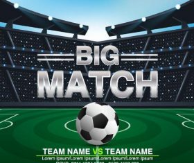 soccer big match poster template vector