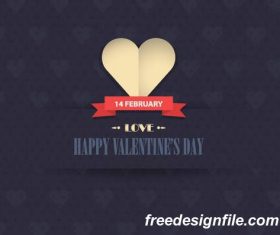 14 february happy valentine day card vectors