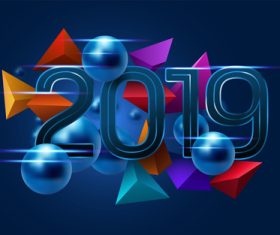 2019 new year concept backgrounds vector