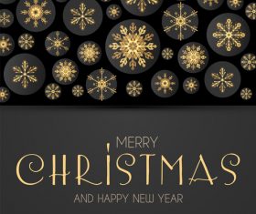 2019 new year with christmas dark background vector 01