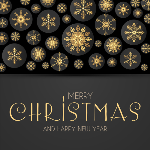 2019 new year with christmas dark background vector 01