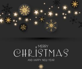 2019 new year with christmas dark background vector 02