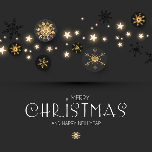 2019 new year with christmas dark background vector 02