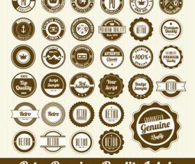 33 quality labels vector