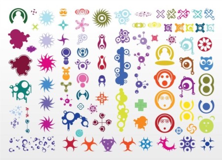 Abstract Icons vector