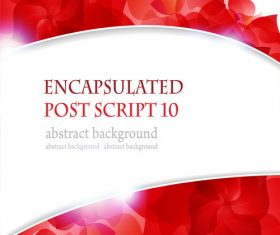 Abstract background with red petal vectors