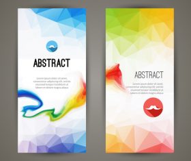 Abstract banners template with polygon vector 01