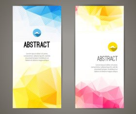 Abstract banners template with polygon vector 03
