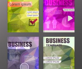 Abstract brochure template business vector 01