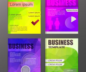 Abstract brochure template business vector 03