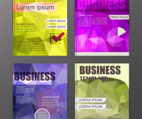 Abstract brochure template business vector 04