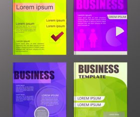 Abstract brochure template business vector 05