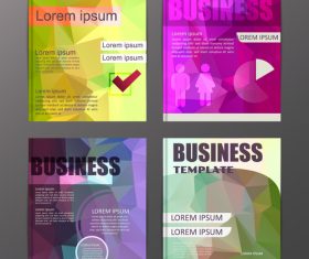 Abstract brochure template business vector 07