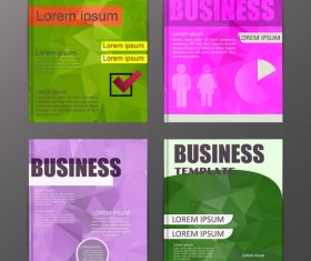 Abstract brochure template business vector 08