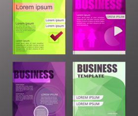 Abstract brochure template business vector 09