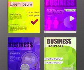 Abstract brochure template business vector 10