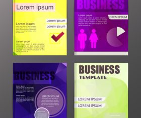 Abstract brochure template business vector 11