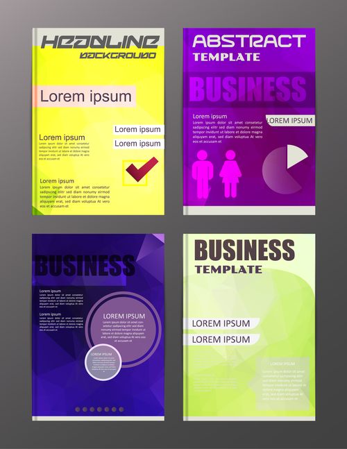 Abstract brochure template business vector 11