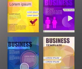 Abstract brochure template business vector 13