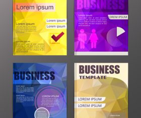 Abstract brochure template business vector 14