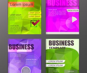 Abstract brochure template business vector 15