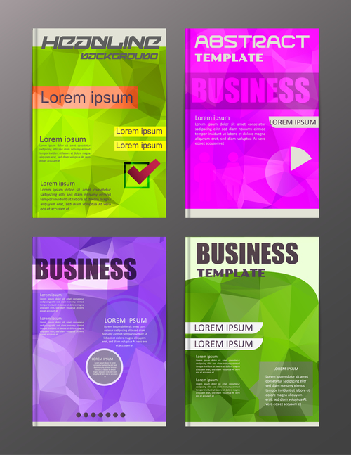 Abstract brochure template business vector 15