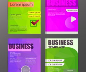 Abstract brochure template business vector 16