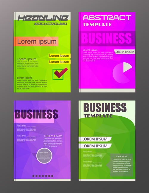 Abstract brochure template business vector 16