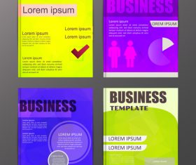 Abstract brochure template business vector 17