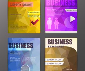 Abstract brochure template business vector 19