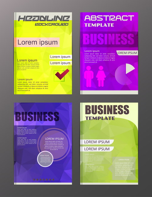 Abstract brochure template business vector 20