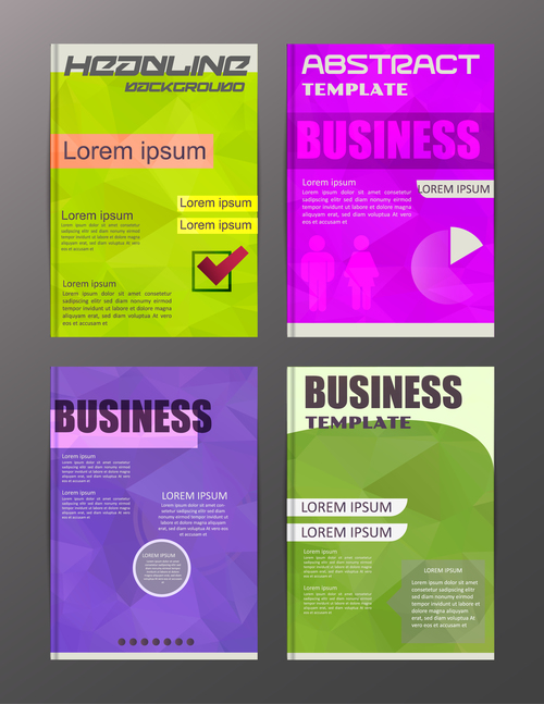 Abstract brochure template business vector 21