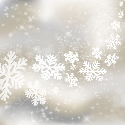 Abstract snow with christmas blurs backgrounds vector